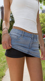 LEAH MINI DENIM SKIRT